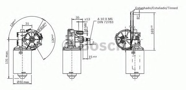 BOSCH F 006 B20 095 Wiper Motor